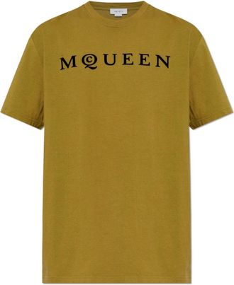 Alexander McQueen Hombre, Camisetas, Verde, Talla: 2XL