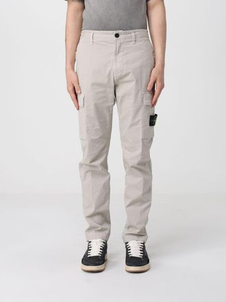 Stone Island Pants Men color Pearl