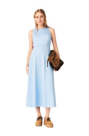 Maje Open-back maxi dress in Blue Sky at Nordstrom, Size 36 Eu