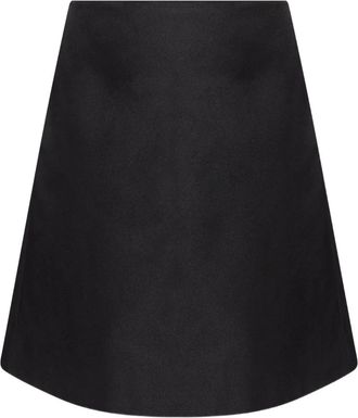 Alexander McQueen Gonna svasata in raso - Nero