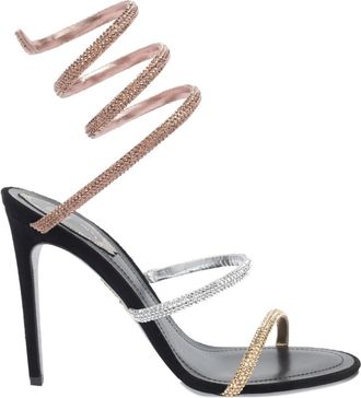 Rene Caovilla 105 mm Cleo sandalen met hak - Zwart