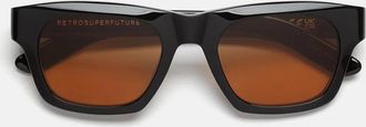 Retro Superfuture Sunglasses Sintesi Refined Zor Black/Orange Unisex