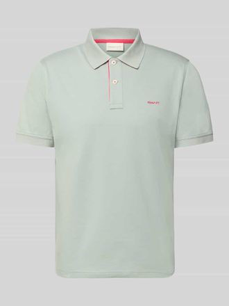 GANT Regular Fit Poloshirt mit Logo-Stitching in Hellgrau, Gr&ouml;&szlig;e XXXL