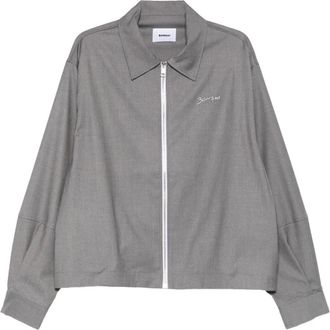 BONSAI Bomber con logo e zip - Grigio