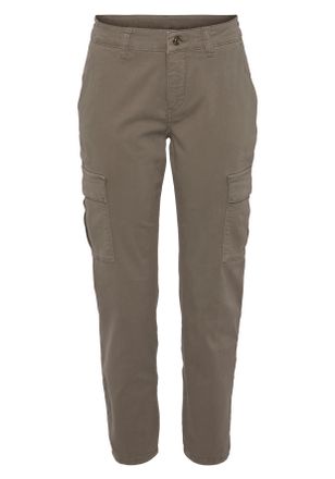 MAC Broeken Cargohose MAC RICH, Damen, Gr. 48, N-Gr, gr&uuml;n (mat gr&uuml;n), Obermaterial: 97% Baumwolle, 3% Elasthan, kn&ouml;chelfrei, Hosen Cargohose