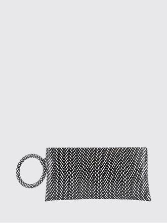 Tom Ford Clutch Aura in pelle di vitello con stampa pitone e manico laterale