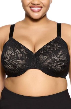 Felina Jessamine Underwire Minimizer Bra in Black at Nordstrom, Size 36Ddd