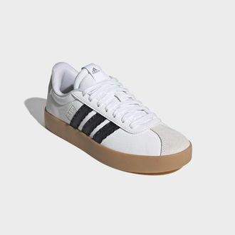 adidas Sneaker ADIDAS SPORTSWEAR VL COURT 3.0, Damen, Gr. 38,5, cloud wei&szlig;, core schwarz, orbit grau, Leder, Textil, Schuhe Sneaker