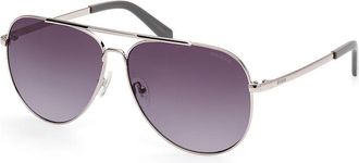 Guess GU00059 10B Mens Sunglasses Silver Size 62