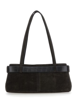 Osoi Womens Brown Shoulder Bag With Belt And Pendant Cow