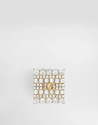 Dolce & Gabbana Sartoria Rhinestones Brooch - Man Bijoux Gold Metal Onesize