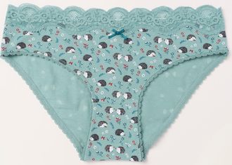 Fat Face FatFace Green Haze Hedgehog Classic Knickers