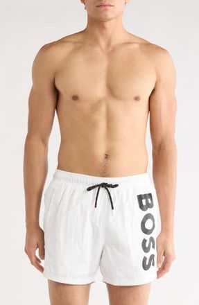 BOSS Octopus Swim Trunks in White at Nordstrom Rack, Size Xx-Large