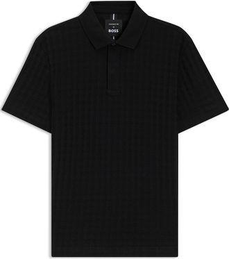 HUGO BOSS Mens Collared Neck Short Sleeve Polo Shirt in Black - Size X-Large