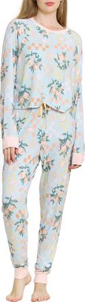 Honeydew Intimates Star Seeker Brushed Jersey Pajamas in Citrus Check at Nordstrom, Size X-Small