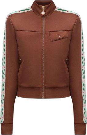 Casablanca Mens Laurel Track Top Brown Jackets - Size X-Small