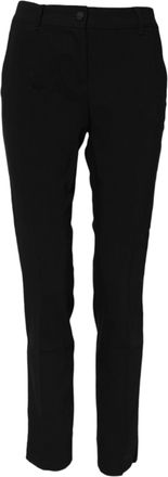 Dolce & Gabbana Black Wool Mid Waisted Tapered Dress Womens Pants