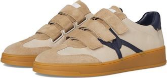 Veronica Beard Reagan Sneakers Womens Shoes Sand Beige/Navy Leather : 9.5 M