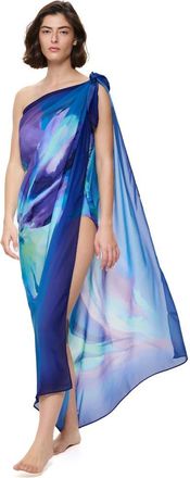 Gottex Floral Rhythm Pareo in Blue-Multi at Nordstrom