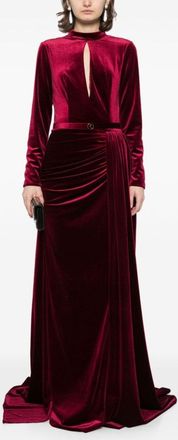 Saiid Kobeisy Velvet Long Dress