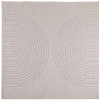vidaXL Alfombras De &Aacute;rea Cuadrado Galati Crema 120 X 120 Cm Poli&eacute;ster Vidaxl
