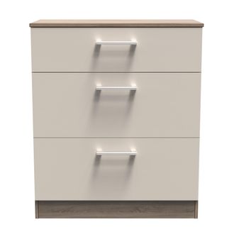 Welcome Furniture Stamford Ready Assembled Chest Of Drawers with 3 Drawers - Kashmir Matt / Darkolino - Welcome Furniture | TJ Hughes