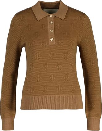 GANT Poloshirt met monogram-print - Bruin