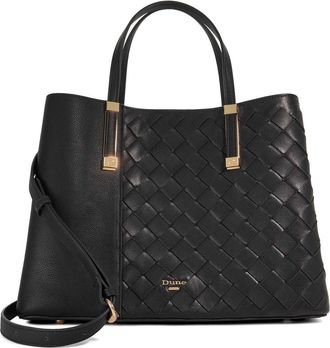 Dune London Dorry Leather Tote in Black at Nordstrom