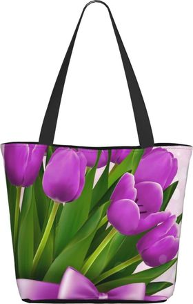AOOEDM Happy MotherS Day Red Tulips Ladies Shopping Bag 13x11x7in.The Perfect ValentineS Day Gift.It Is The Best ValentineS Day Gift For Mom, Daughter, Wife,