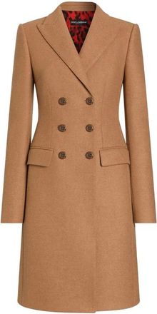 Dolce & Gabbana Dames, Mantels, Bruin, Maat: M Wol