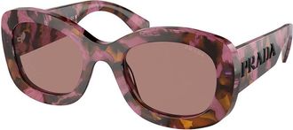 Prada PR A13SF Asian Fit 18N10D Womens Sunglasses Tortoiseshell Size 55
