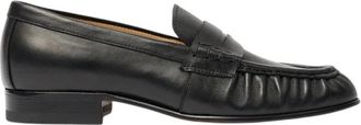 Scarosso Mar Penny Loafers - Dames - Loafers - Zwart - 39 EU - Leer - Schoenen