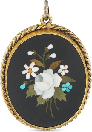 Luxury Bazaar 10K Yellow Gold Mosaic Flower Brooch MF04-082426