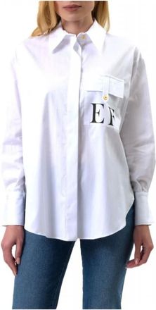 Elisabetta Franchi Mujer, Blusas y Camisas, Blanco, Talla: S