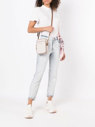 Michael Michael Kors monogram-pattern crossbody bag - unisex - PVC/Polyester/Polyurethane - OS - Neutrals