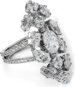 Nadri Riviera Shield Ring in Rhodium at Nordstrom, Size 8