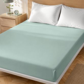 KASANOVA Lenzuolo matrimoniale con angoli elasticizzati cotone verde