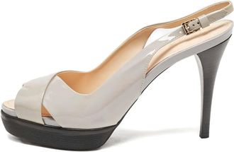 Tod's Sandali in pelle con tacco 110mm - Grigio