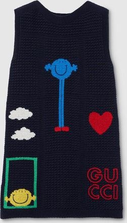 Gucci Kids - Cotton Crochet Dress, Blue, Ready-to-wear