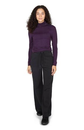 Lords of Harlech Paige Wide Leg Brushed Knit Pant in Black at Nordstrom, Size X-Small