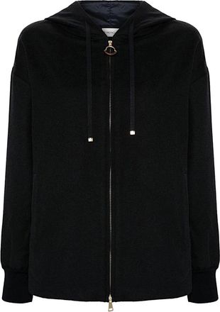Moncler Giaccia - Dames - Vesten met rits - Zwart - M - Hoodies & sweatvesten