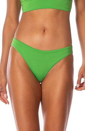 Maaji Emerald Brocade Sublimity Reversible Bikini Bottoms in Green at Nordstrom, Size Medium