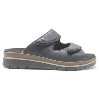 Fidelio Glory Leather Womens Slip On Sandals - Black - Size:UK 6.5