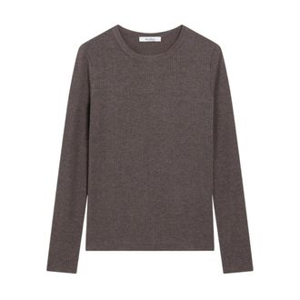 Max Mara Body Top - Dames - Ronde hals truien - Bruin - L - Truien & Vesten