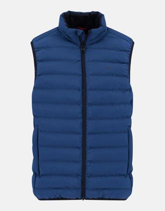 Fynch-Hatton Mens Stand Collar Light Weight Vest Harbour Blue - Size: 40/Regular