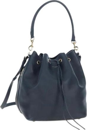 Saint Laurent Pre-owned Vintage Bucket Bag - Dames - Vintage Tas - Blauw - ONE Size - Leer - Vintage