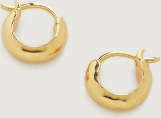 Monica Vinader Gold Siren Huggie Earrings