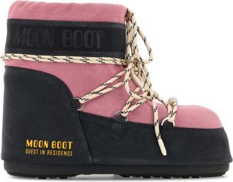 Moon Boot Navy Blue Two-tone Low Ankle Boots