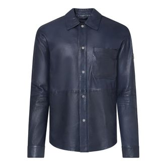 Peuterey Leather Jackets, male, Blue, Size: S Leather Jackets