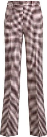 Etro Houndstooth Slim Fit Broek - Dames - Wijde Broeken - Rood - S - Broeken